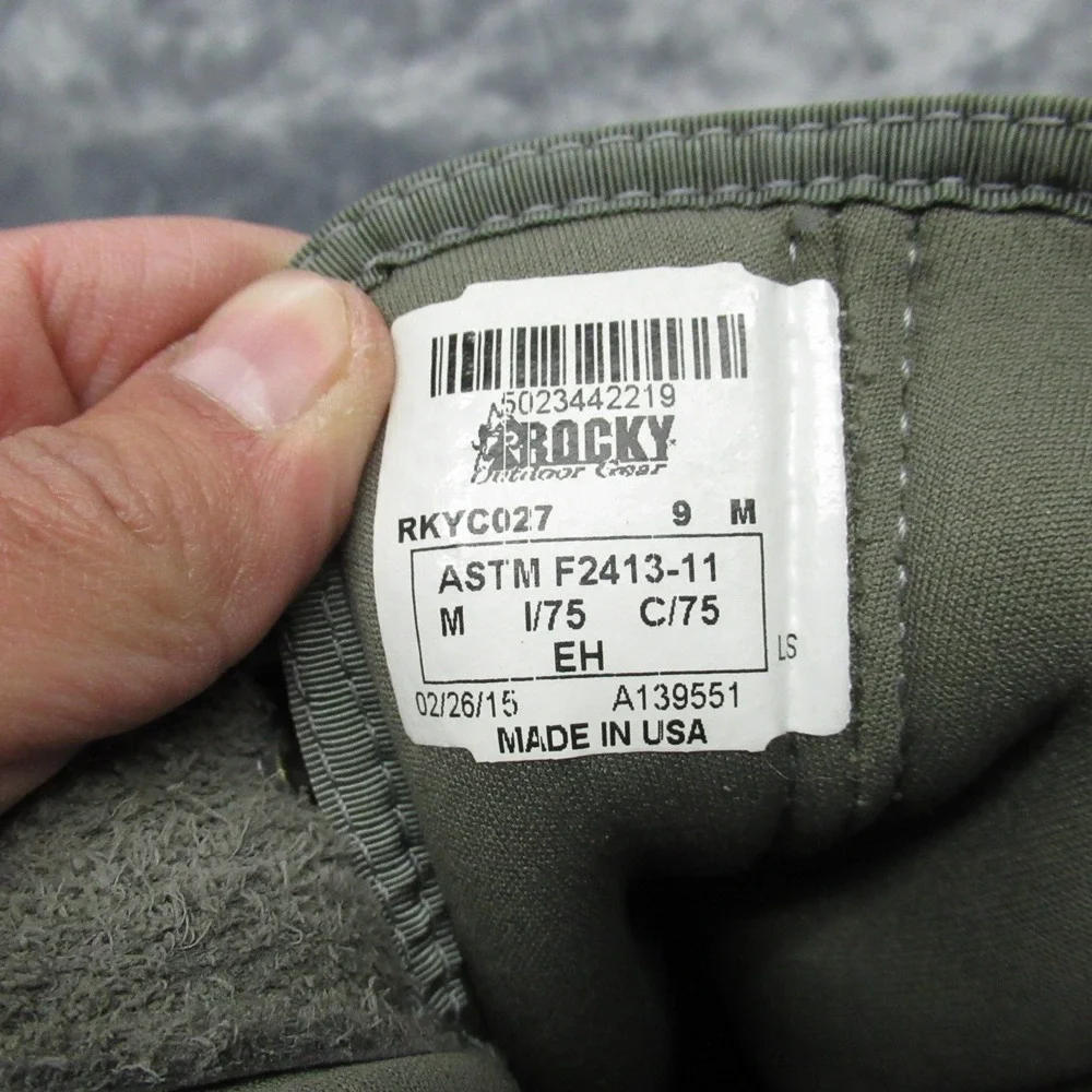 Rocky S2V Boots Mens 9M Green Enhanced Jungle‎ Puncture Resistant C027 Steel Toe